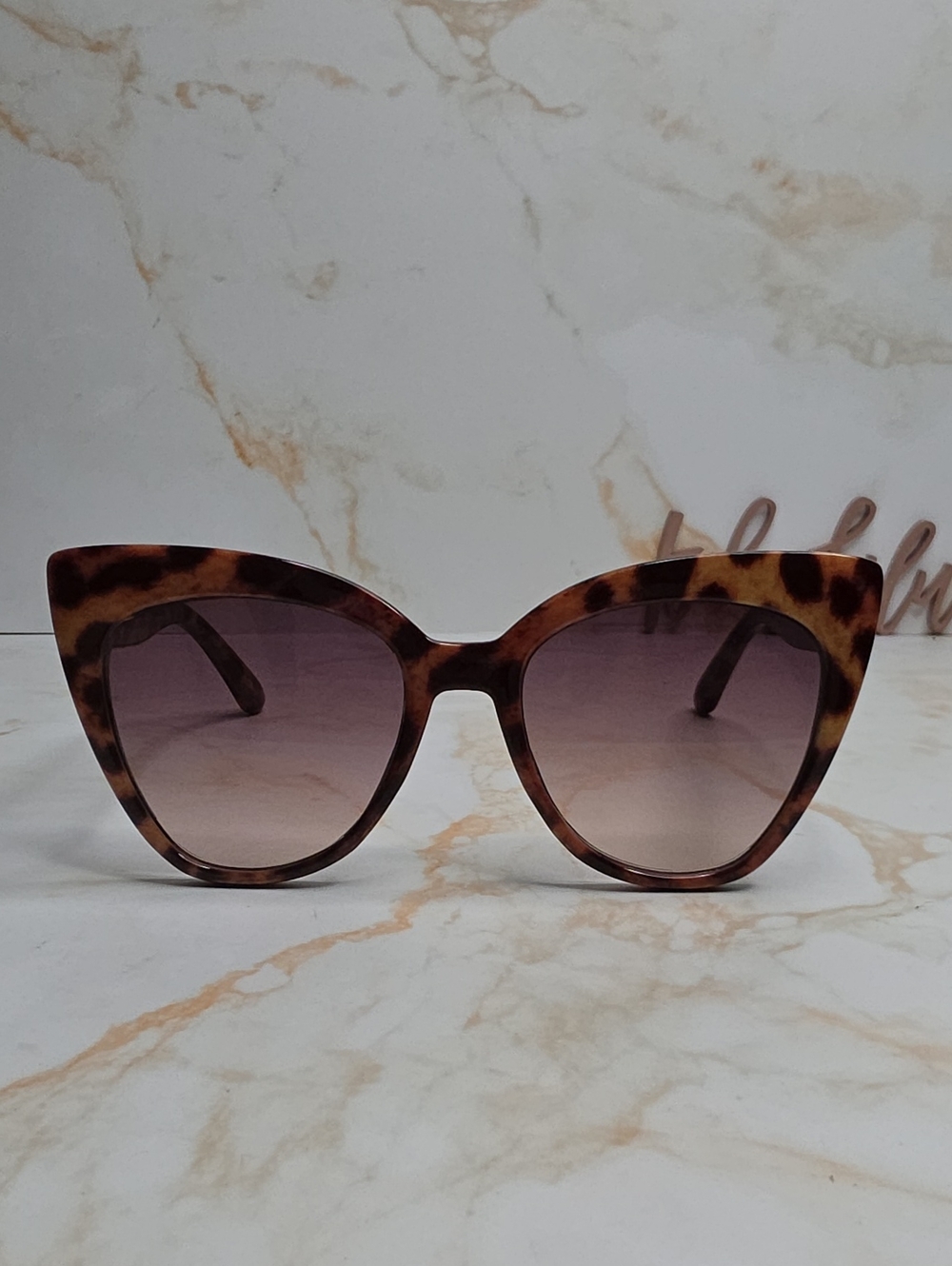 Aldo Denola Cat Tortoiseshell Cat Eye Sunglasses - Brown - Picture 3 of 7
